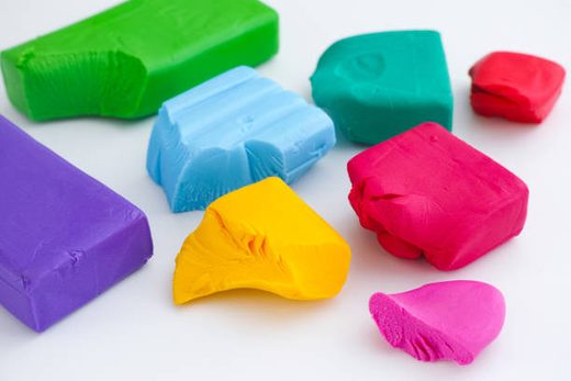 Polymer Clay – die Modelliermasse für die Muster Bunte Blöcke Polymer Clay in Grün, Blau, Türkis, Gelb und Pink